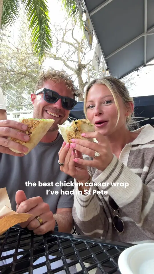 Localz Sports Bar in St. Petersburg showing food, chicken caesar wrap, video by newinstpete on TikTok
