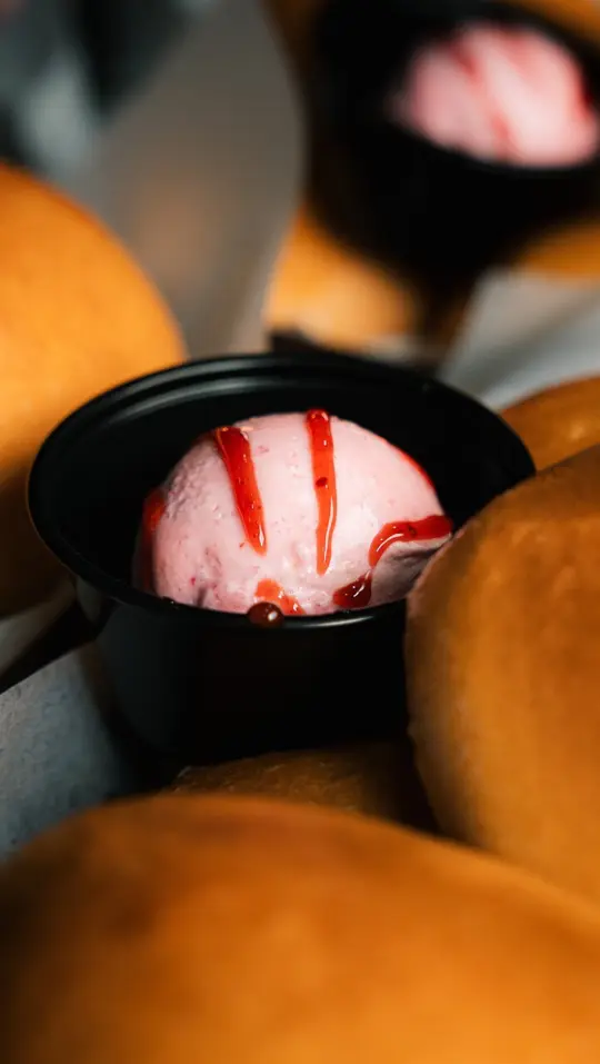 Logan's Roadhouse in Augusta showing food, pink berry butter, video by Logan's Roadhouse on Facebook