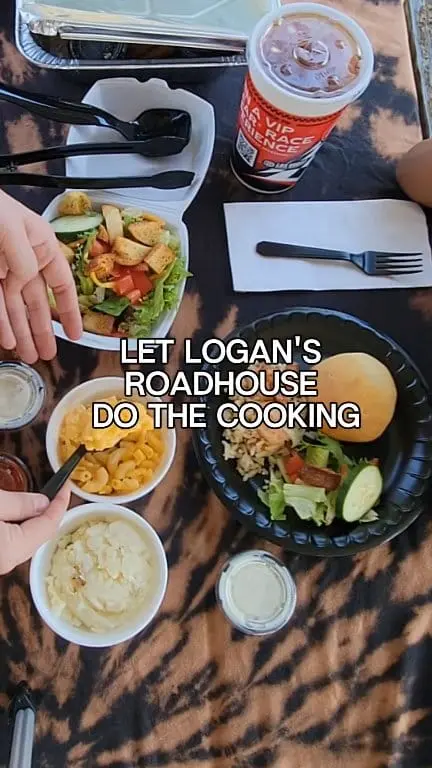Logan's Roadhouse in McDonough showing family meal, food, video by Cassondra Wanders on Facebook