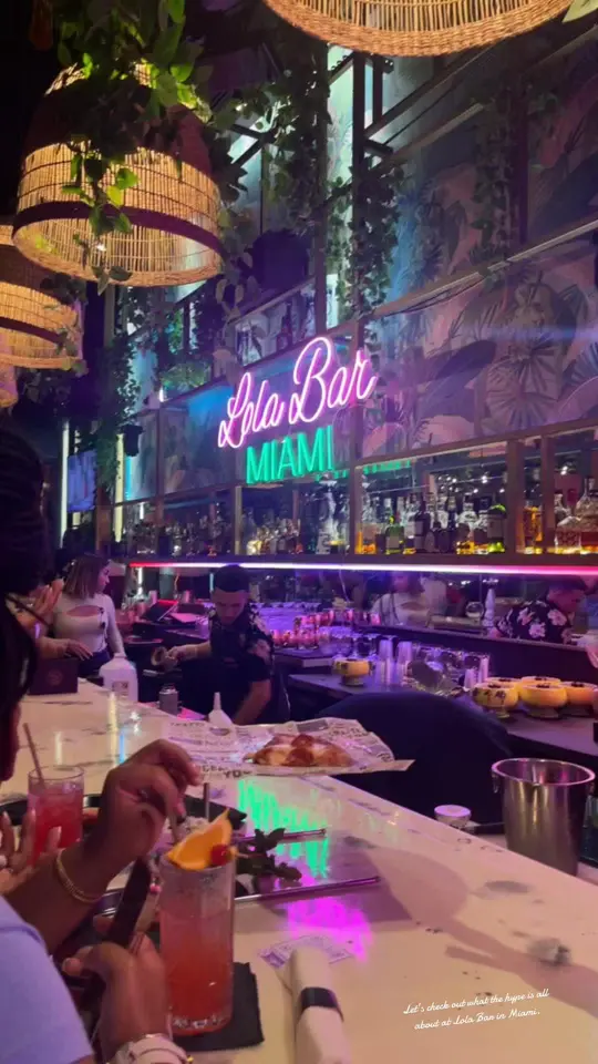 Lola bar in Miami showing bar, atmosphere, vibes, video by simply.londa on TikTok