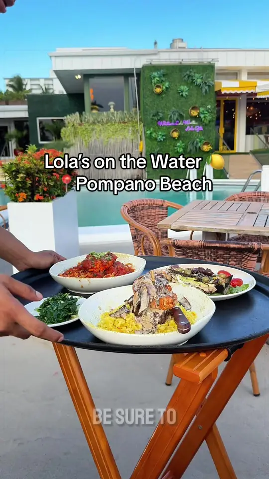 Lola's on the Water in Pompano Beach showing cocktail, peta, video by lex.andthe.city on TikTok
