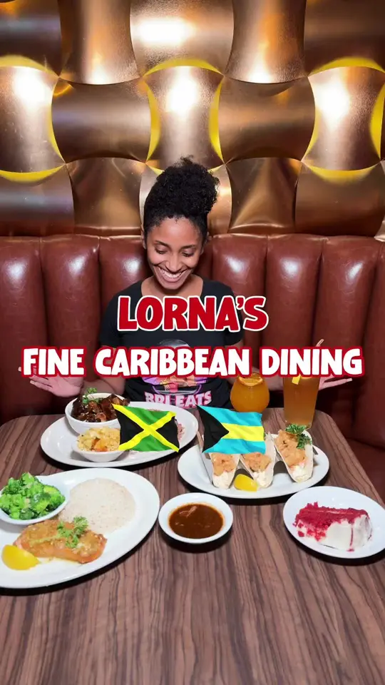 Lorna's Caribbean & American Grill in Miami Gardens showing review, visit, video by brieatsmiami on TikTok