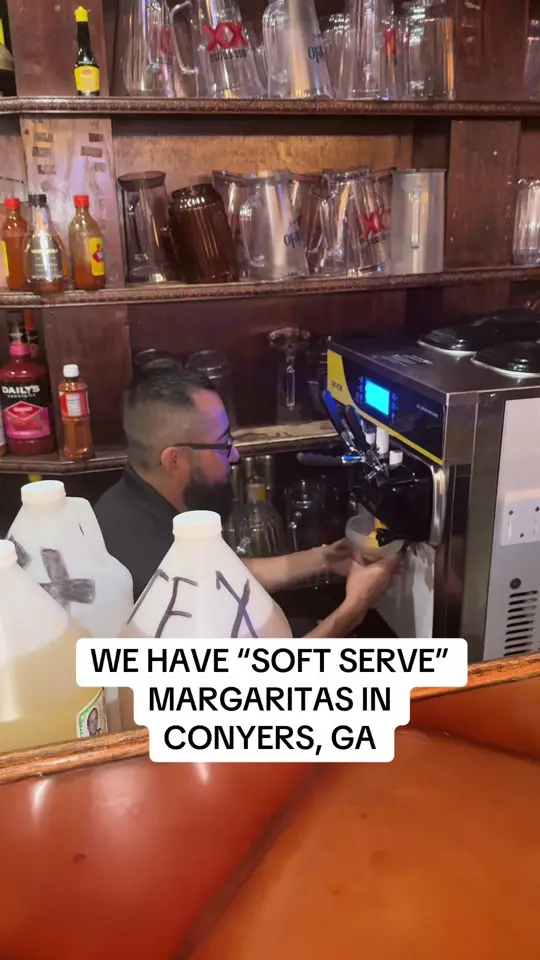 Los Bravos Conyers Mexican Restaurant in Conyers showing drink, soft serve margaritas, video by propertymanagementdiva on TikTok