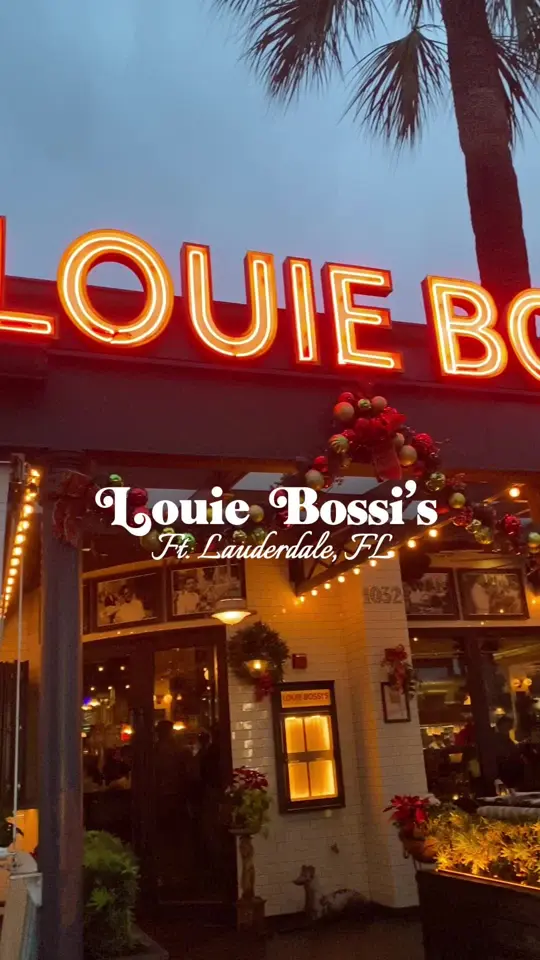 Louie Bossi's Ristorante Bar Pizzeria in Fort Lauderdale showing review, atmosphere, visit, video by asiajamera on TikTok