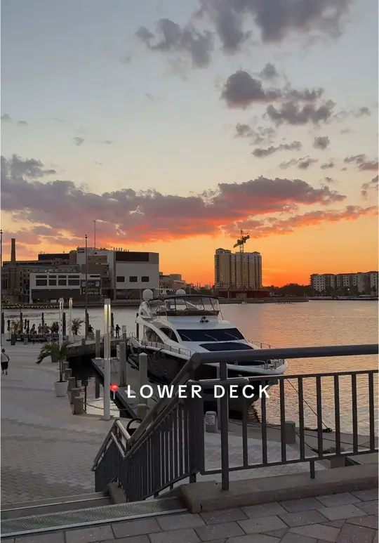 Lower Deck in Tampa showing drinks, sunset, girls night, video by chloe.lunnie on TikTok