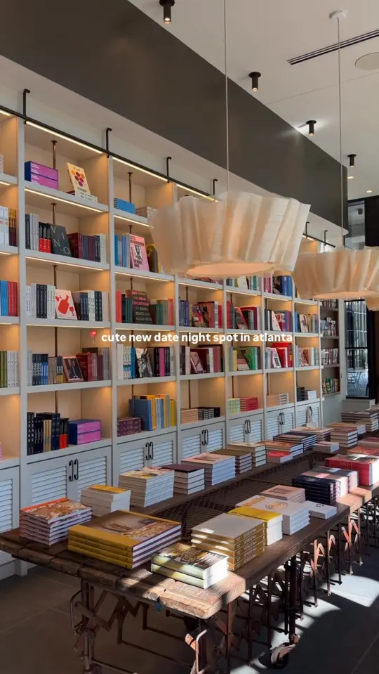 Lucian Books and Wine in Atlanta showing review, visit, lucian martini, salads, burger, video by atl loves mo on Facebook