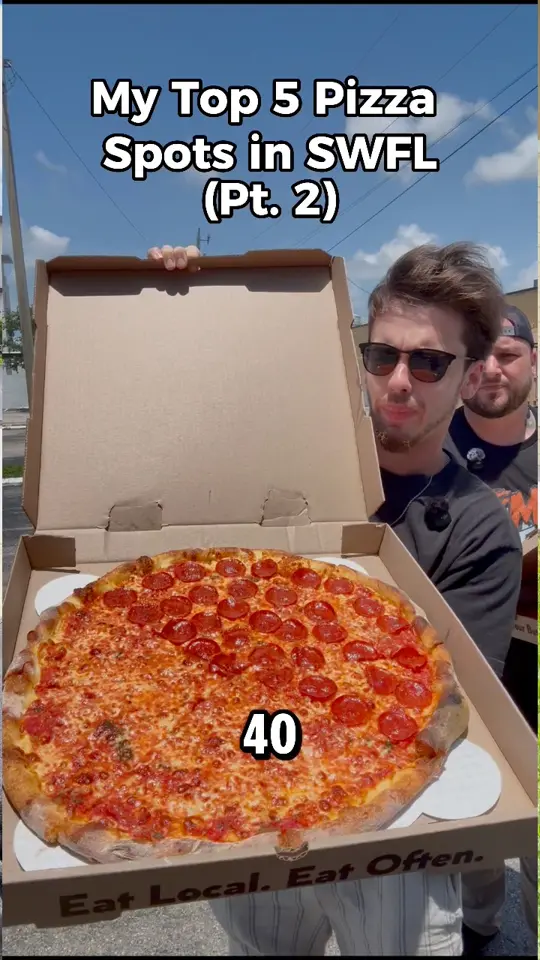 Luciano's Pizza in Cape Coral showing review, pizza, video by Motts Life on Facebook