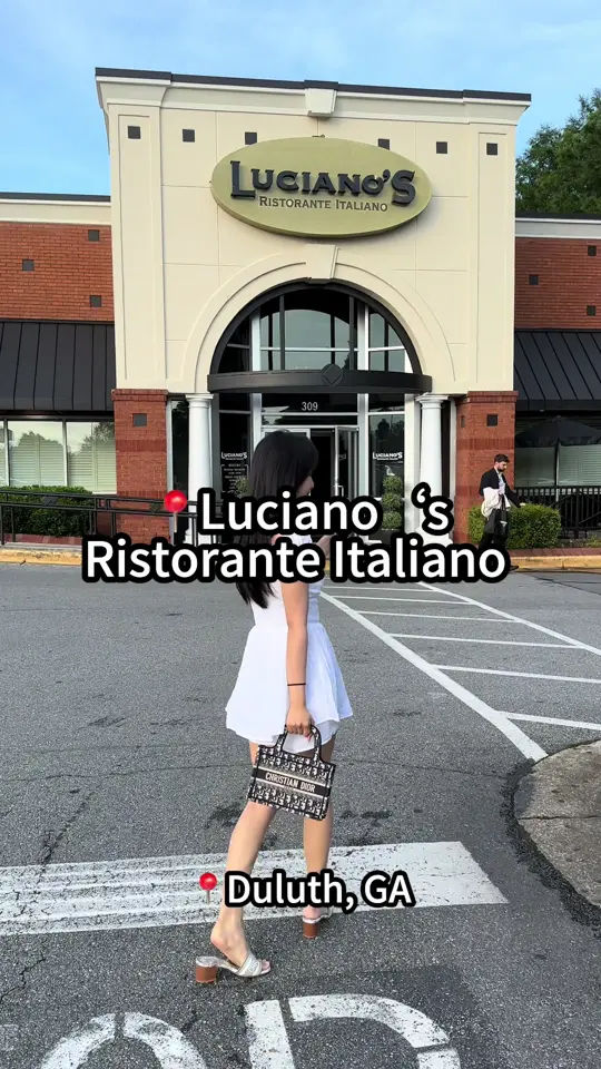 Luciano's Ristorante Italiano in Duluth showing visit, engagement dinner, video by mis.shelly on TikTok