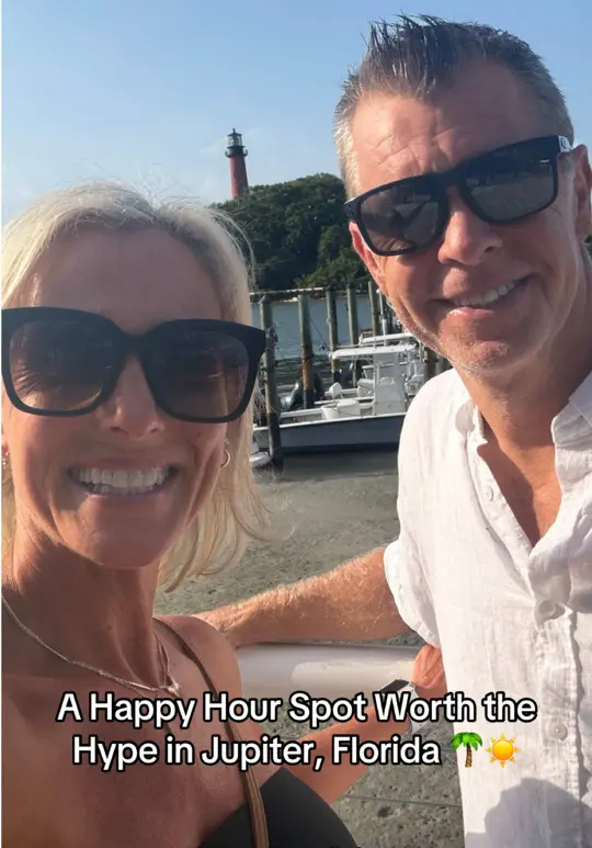 Lucky Shuck in Jupiter showing visit, happy hour, waterfront views, atmosphere, food, video by karenmmoeller on TikTok
