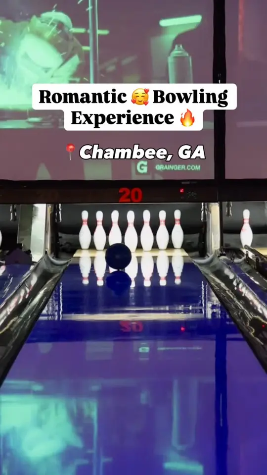 Lucky Strike Chamblee in Atlanta showing visit, atmosphere, bowling, video by Romantic.atlanta on Facebook