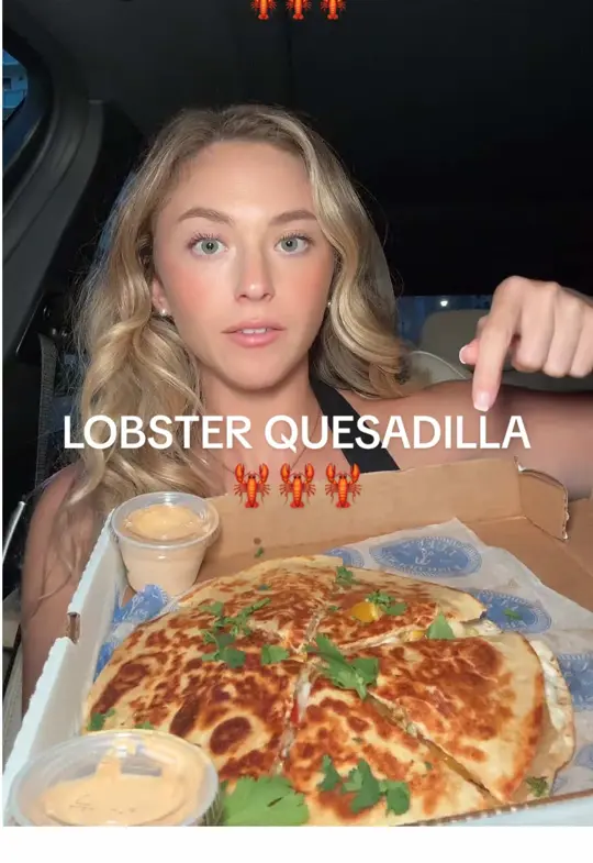 Luff's Fish House in Boca Raton showing food, lobster quesadilla, video by lutinii on TikTok