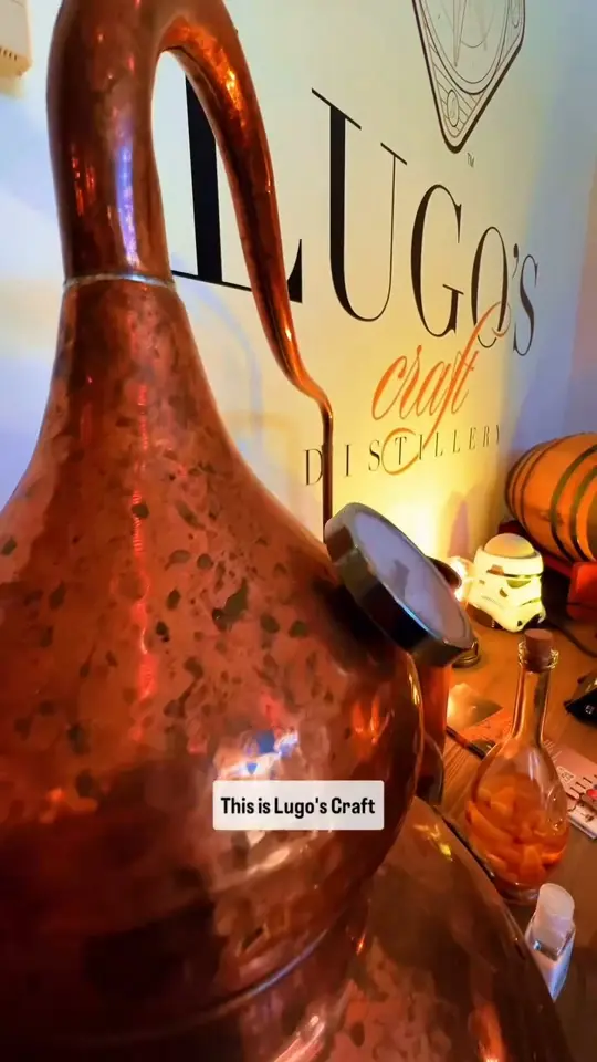 Lugo's Craft Distillery in Lakeland showing review, alejandro's secret old fashioned, cocktail lounge, rum distillery tour, video by The Florida Queenie on Facebook