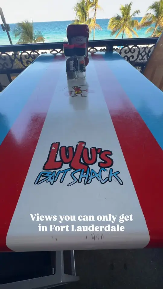Lulu's Bait Shack in Fort Lauderdale showing dinner, beach side views, video by Fort Lauderdale Downtown on Facebook