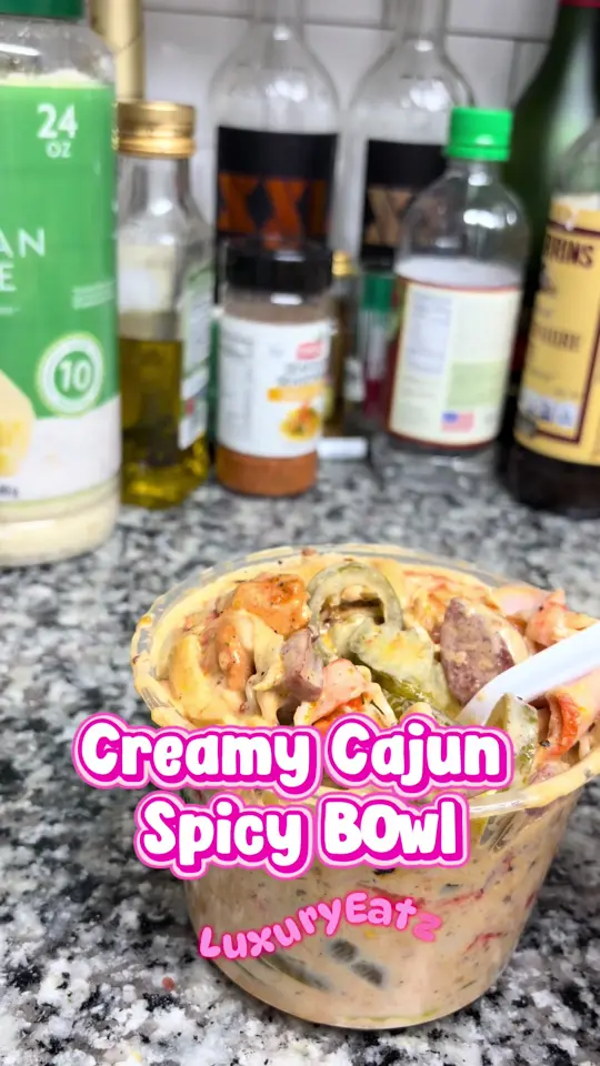 Luxury Eatz in Savannah showing food, creamy cajun bowls, video by the.luxury.eatz on TikTok