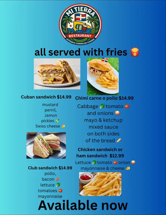 Mí Tierra Mexican Food in Mascotte showing menu, à la carta, video by Rene Perez on Facebook