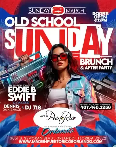 Made In PR Latin Cuisine Orlando Fl. in Orlando showing event, old school brunch & afterparty, video by donjosetorresmipr on TikTok