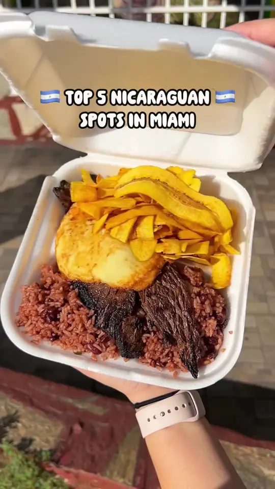Madroño Restaurant in Miami showing review, nicaraguan food, video by iviethefoodie on TikTok