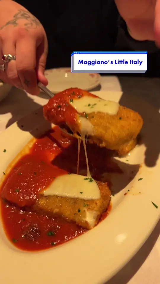 Maggiano's Little Italy in Orlando showing food, italian food, video by gaygrubs on TikTok