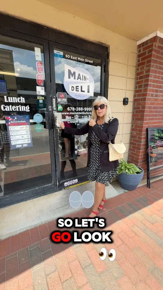 Main St. Deli in Buford showing review, expansion announcement, video by Freda Kalina on Facebook