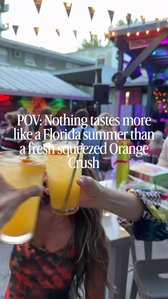 Mainstreet Pub in Melbourne showing cocktail, orange crush, video by spacecoastvibeanddine on TikTok
