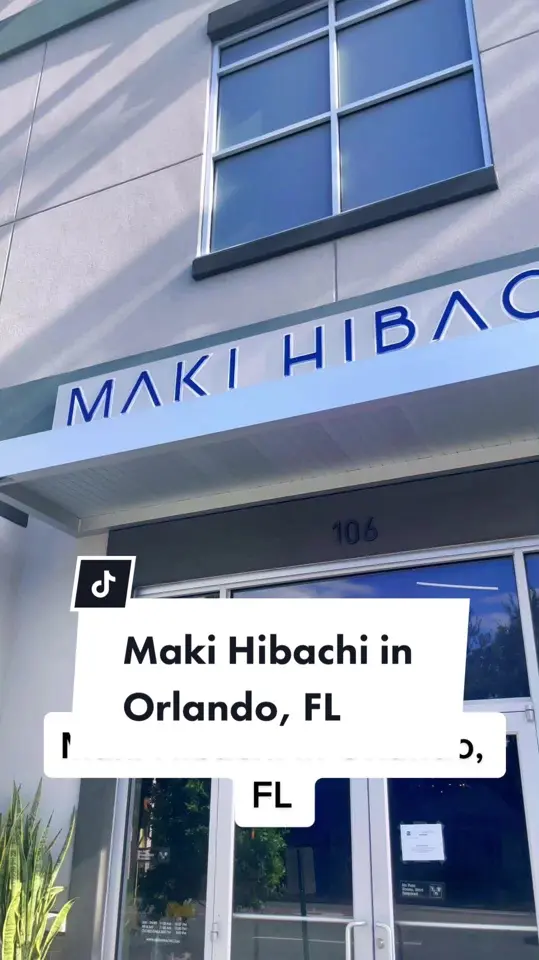 Maki Hibachi in Orlando showing sushi, hibachi, review, video by christinainitalia on TikTok