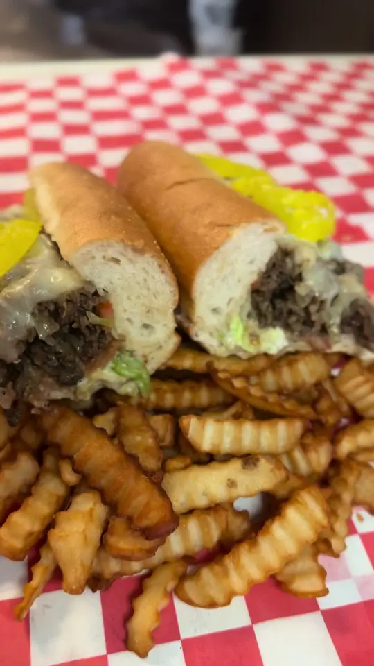 Mama Mia's Steak Subs & Sandwiches in Orlando showing food, cheesesteak, video by mamamiasteaksubs on TikTok