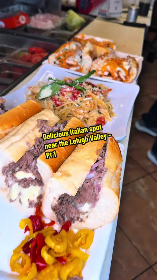 Mama's Italian Family Restaurant in Perry showing food review, chicken vodka parmesan, cheesesteak, pasta dish, video by didnt_suck on TikTok