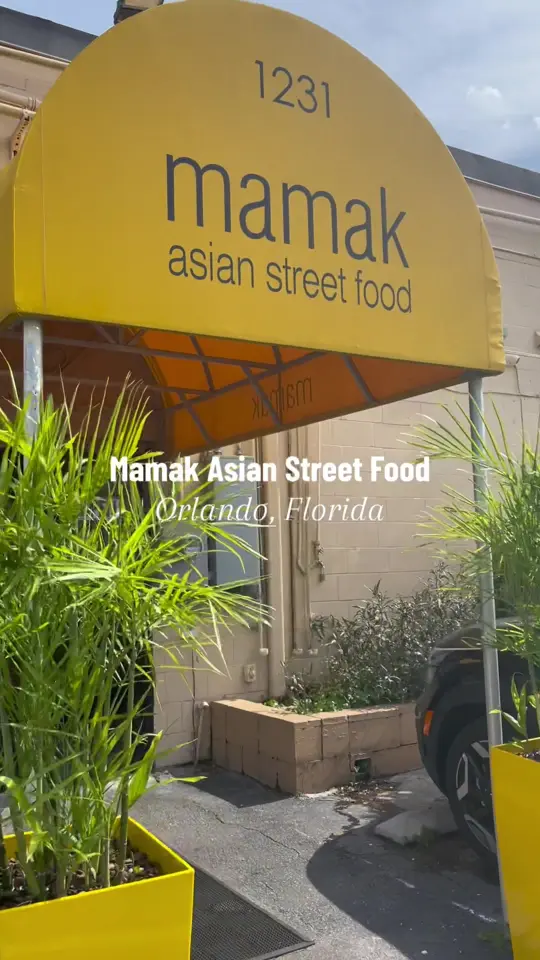 Mamak Asian Street Food in Orlando showing food, mamak wings, roti canai, nasi goreng indonesia, wonton mee, video by alexncaceres on TikTok