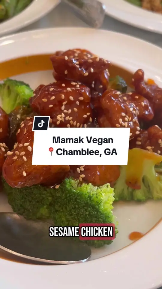 Mamak Vegan Kitchen in Chamblee showing vegan food, review, video by geecheegirlvegan on TikTok