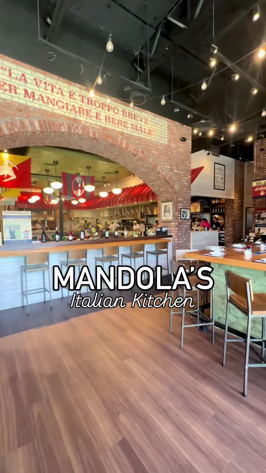 Mandola's Italian Kitchen in Tampa showing restaurant, italian food, pasta, pizza, desserts, video by thingstodotampabay on TikTok