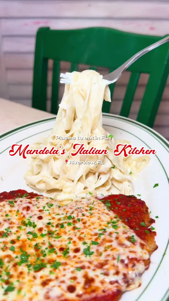 Mandolas Italian Kitchen in Oldsmar showing review, visit, video by kaymarie023 on TikTok