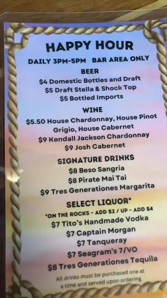  in Florida showing happy hour, bar, video by Mango's Dockside Bistro on Facebook