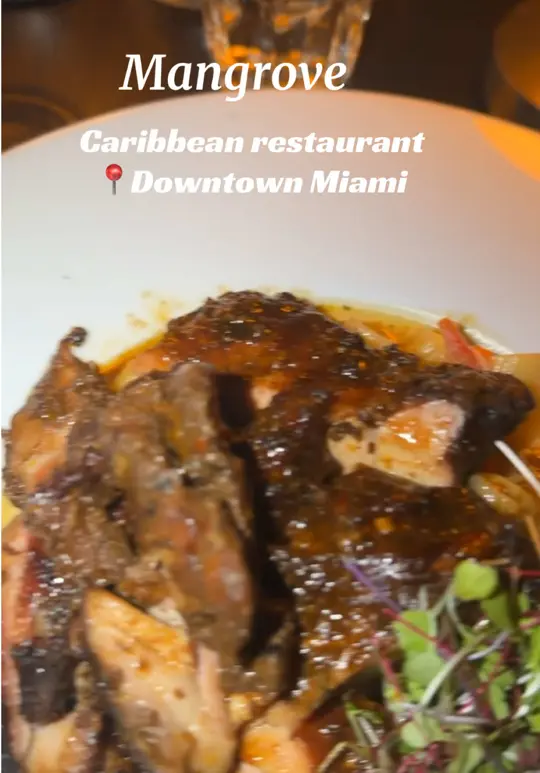 Mangrove in Miami showing restaurant, lounge, food, drinks, caribbean music, video by shotoftequila1 on TikTok
