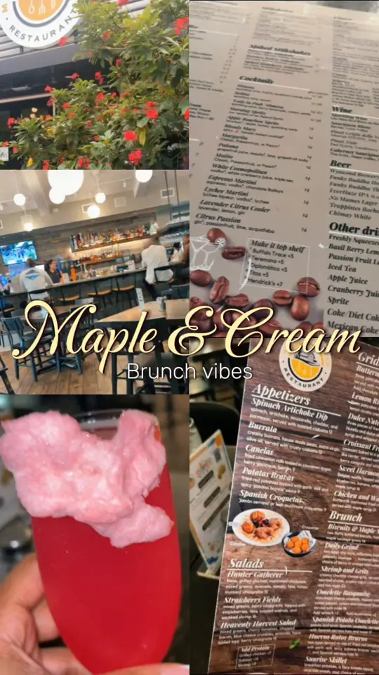 Maple and Cream Restaurant in Plantation showing review, brunch, video by __suueee on TikTok