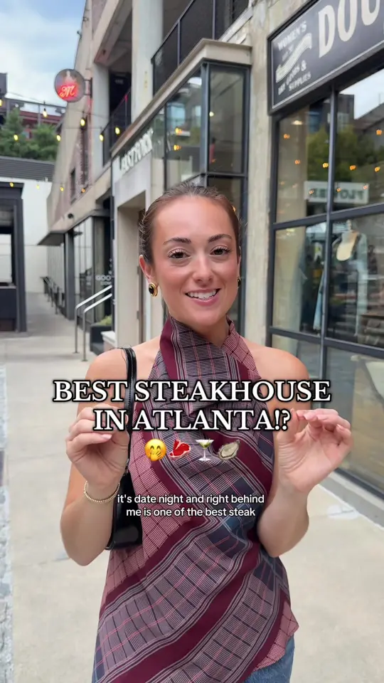 Marcel in Atlanta showing steakhouse, steak, cocktails, oysters, video by kailynnino on TikTok
