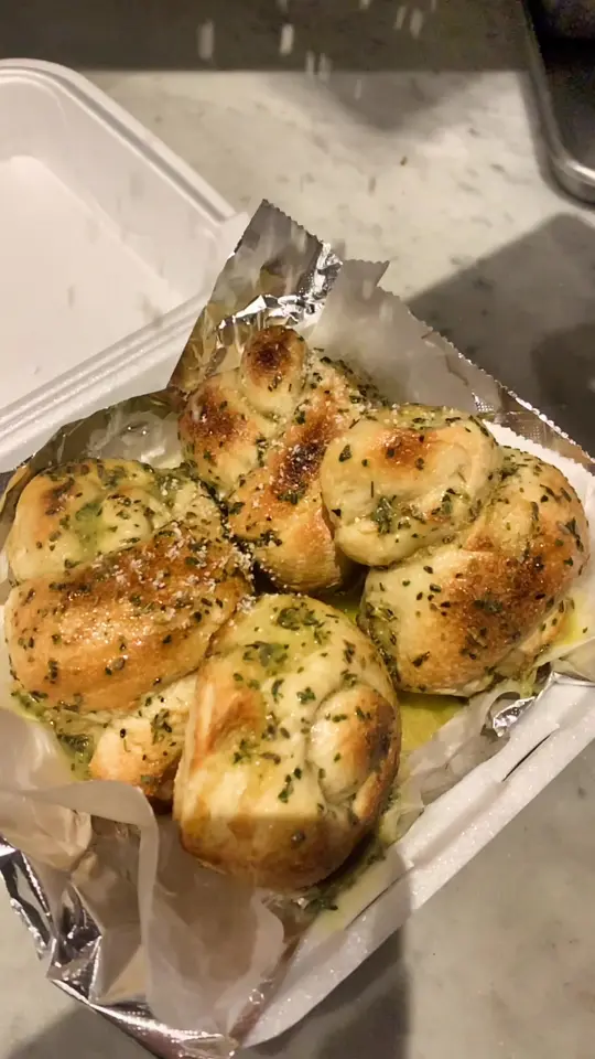 Marcos Pizza in Land O' Lakes showing food, garlic knots, video by honeycubbie on TikTok