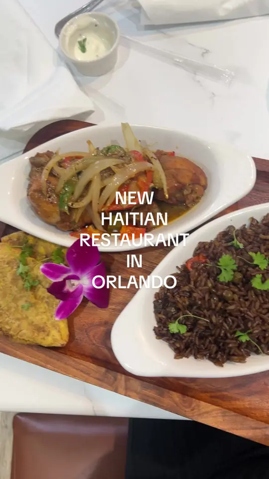MARDEE'S BISTRO & LOUNGE in Orlando showing restaurant visit, upscale vibes, haitian food, video by orlandowanderlust on TikTok