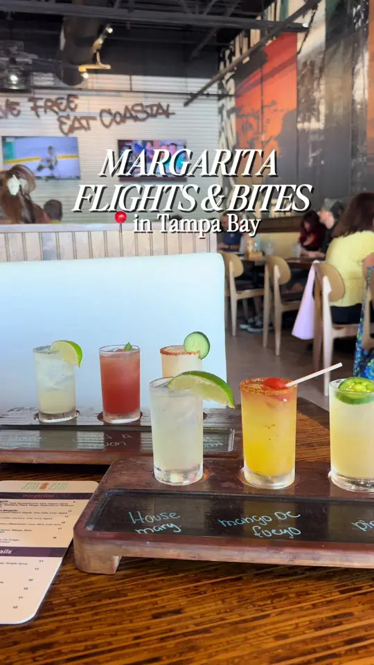 Margaritas Mexican Restaurant in Tampa showing margarita flight, tacos, video by ssanch_ on TikTok