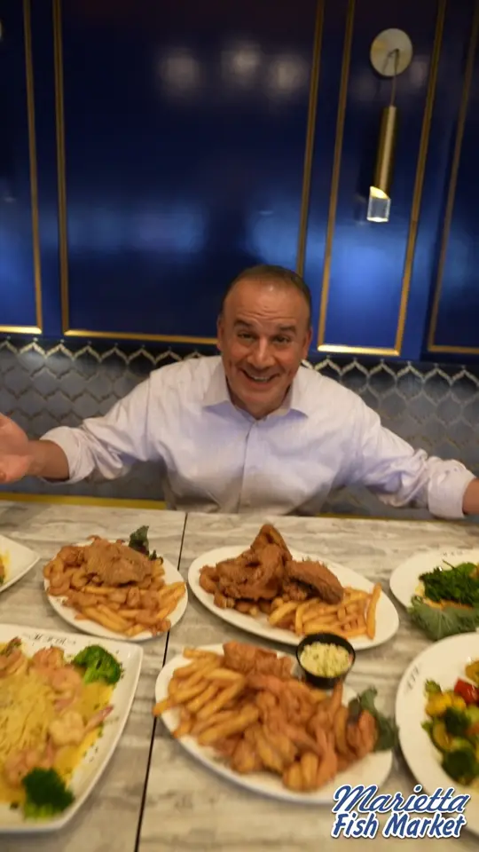 Marietta Fish Market in Marietta showing seafood tasting, menu variety, video by Marietta Fish Market on Facebook