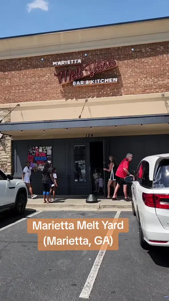 Marietta Melt Yard in Marietta showing review, visit, atmosphere, comfort food, video by georgiaboyrell on TikTok