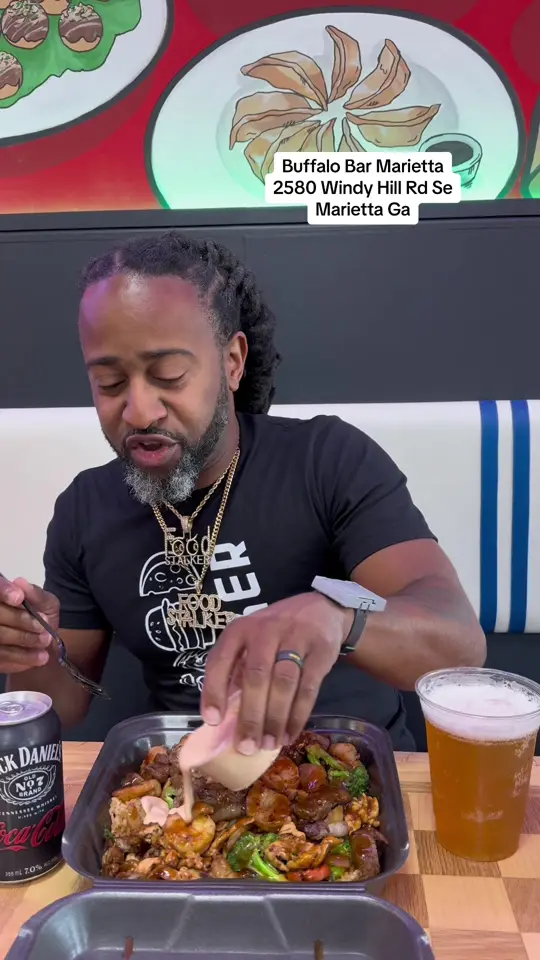 Marietta Wings & More in Marietta showing chicken wings, hibachi, video by therealfoodstalker on TikTok