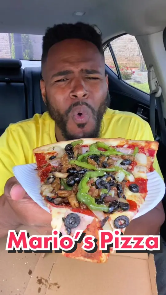 Mario's Pizza in Orlando showing pizza, visit, video by mr.chimetime on TikTok