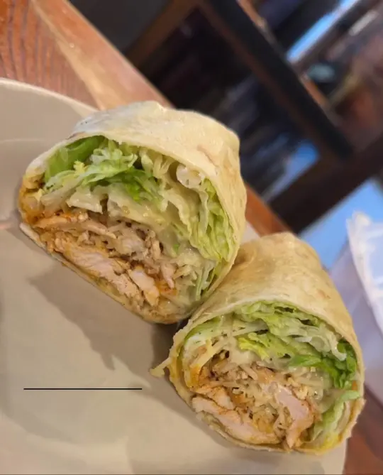 Marshside Grill in Brunswick showing food, blackened chicken caesar wraps, video by Marshside Grill on Facebook