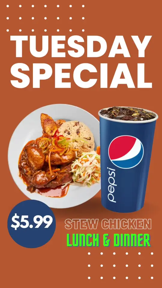 Marthabrae Jamaican Restaurant Margate in Florida showing food, stew chicken, video by marthabraerestaurant on TikTok
