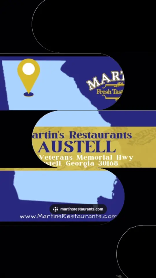 Martin's Restaurants in Marietta showing restaurant visit, made-from-scratch meals, original location, video by Martin's Restaurants on Facebook