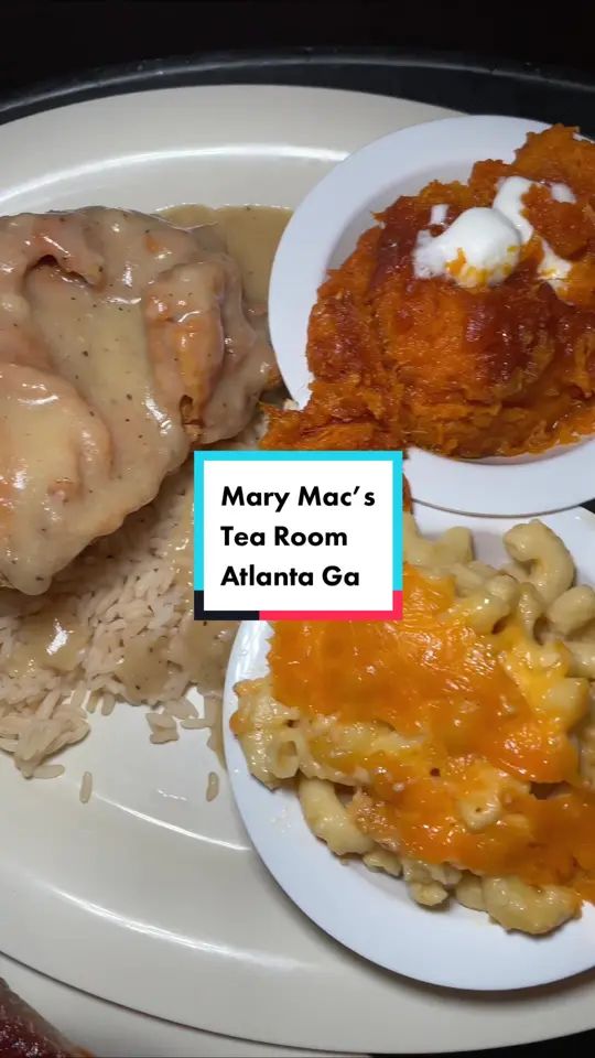 Mary Mac's Tea Room in Atlanta showing visit, soul food, video by daeatzwitbri on TikTok