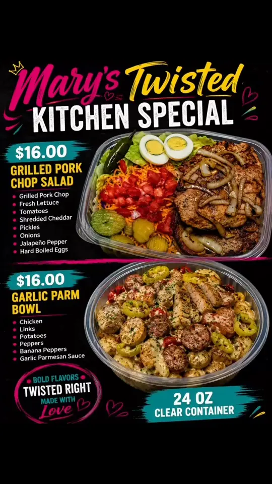 Mary's Kitchen in Fort Walton Beach showing food, special of the day, video by Mary's Kitchen on Facebook