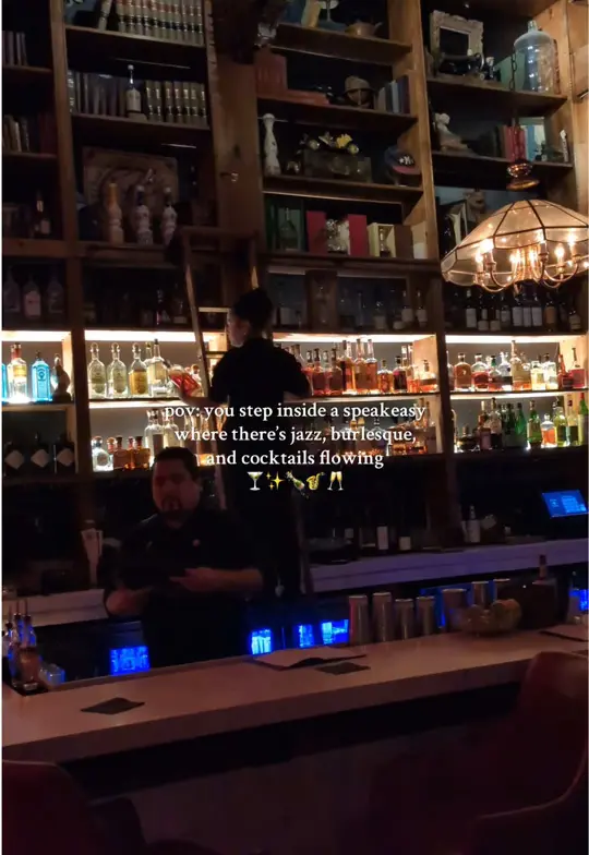 Mathers Social Gathering in Orlando showing cocktail, speakeasy atmosphere, video by discom0mmy on TikTok