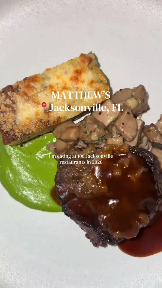 Matthew's Restaurant in Jacksonville showing restaurant review, visit, video by uncorkedbykristin on TikTok
