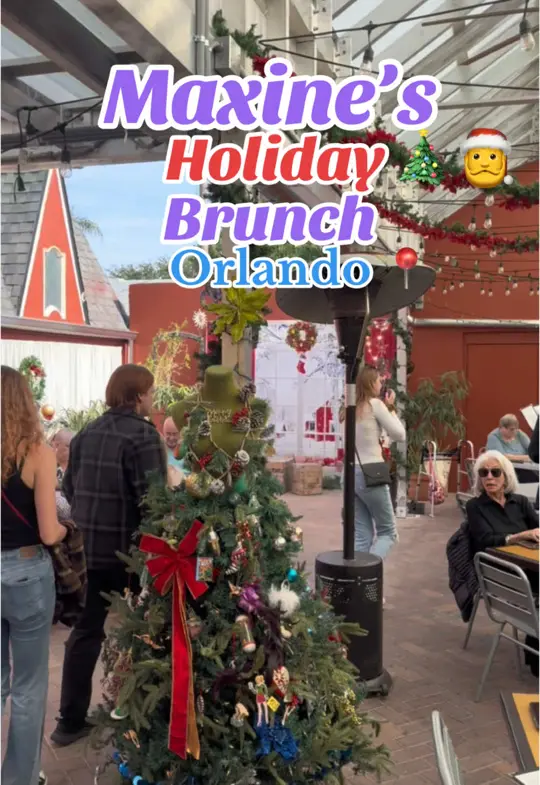 Maxine's On Shine in Orlando showing atmosphere, christmas decorations, video by cfomoneyfoproblems on TikTok